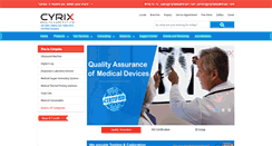 Desktop Screenshot of cyrixhealthcare.com